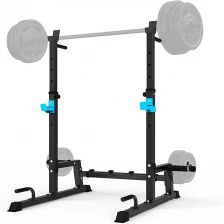 China Adjustable Squat Rack Stand with Barbell Rack Weight Plate Holder manufacturer