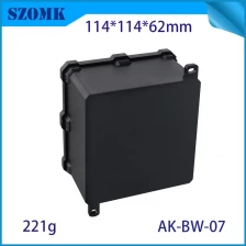 China 114*114*62MM AK-BW-07 Black IP68 Waterproof Junction Box PC Outdoor Cable Connector Case Electronic Housing Enclosure manufacturer
