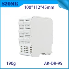 Cina 100*112*12.5MM AK-DR-93 Green Pcb Din Rail Type Terminal Blocks Connector Electrical Transformer Din Rail Enclosure - COPY - jmbn03 produttore
