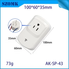 中国 AK-SP-43 US Standard WiFiプラグエンクロージャープラスチックチップワイヤジャンクションボックススマートIoTデバイス電気電源プラグケース100*60*35mm メーカー
