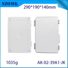 China AK-02-39A1-JK Electronics Solar Network Marine Outside Wire Cable Junction Box with Stainless Steel Hinged 290X190X140MM manufacturer