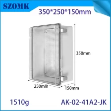 الصين AK-02-41A2-JK DIY Power Outdoor Slebrogned مفصلي رمادي IP67 صندوق الوصلات الكهربائية في الهواء الطلق مع لوحة تثبيت الشبكة الصانع