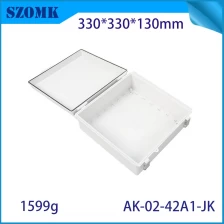 الصين مربع AK-02-42A1-JK مقاوم للماء 304 مربع كهربائي في الهواء الطلق من الفولاذ المقاوم للصدأ لصندوق كهربائي بحري لإمدادات الطاقة 330x330x130mm الصانع