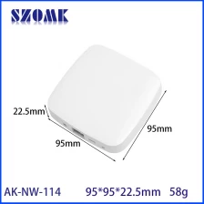 中国 AK-NW-114阻燃V0 PC ABS电子路由器壳塑料盒95*95*22.5mm 制造商