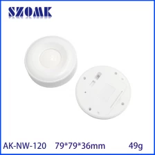中国 AK-NW-120カスタムラウンドLEDエレクトロニクスネットワークジャンクション電気ボックス79*79*36mm用のプラスチックエンクロージャー メーカー