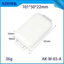 China Caixa de gabinete AK-W-65A Caixa de junção de junção ABS IoT/IIOT Caixa plástica do sistema para eletrônicos com flanges 101*50*22mm fabricante