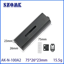 China 75*26*23mm AK-N-100 Rail-gemonteerde dubbele seriële poortserver behuizing 485/232 Seriële poort Modbus Gateway ABS Elektrische doos met vierkante gat fabrikant