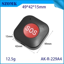 porcelana 49 * 42 * 15 mm AK-R-229 Tracker Alarm Tuya Smart SOS Caja de llamada de emergencia Caja eléctrica de plástico ABS para localizador antipérdida bidireccional con SOS fabricante
