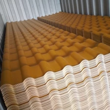 China Fornecedor de telha de telhado de folha ondulada revestida de pvc de plástico de resina sintética em painéis de telhado atacado china fabricante