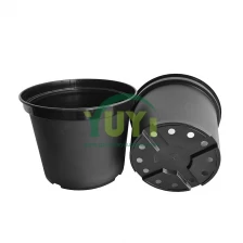 China China Cheap Outside Big Size Plastic Black Nursery Flower Raised Gardenpots Plantpot Manufacturer manufacturer