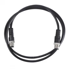 China M12 4-positions Female connector angled cable manufacturer