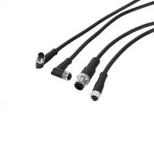 China M8 M12 male or straight or right angle 3 4 5 6 8 contacts cable manufacturer