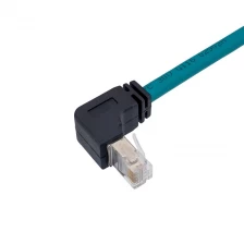 China M12 male female to Angled rj45 ethernet cable manufacturer