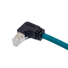 China M12 8-pole D or X coded to RJ45 angled cable manufacturer