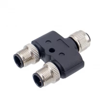 China M12 5 pin female to male y-splitter connector manufacturer