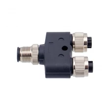 China M12 4 pin male to dual female coupler connector manufacturer