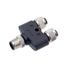 China M12 5 pin Y type coupler connector manufacturer