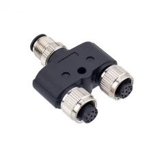 China M12 8 pole female T-coupler connector manufacturer