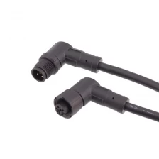 China M12 3 4 5 6 8 contacts male female right angle cable manufacturer