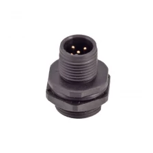China M12 4 pin male PG9 threaded mounting panel mount connector manufacturer