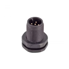 China M12 3 4 pin front fastened panel mount connector manufacturer