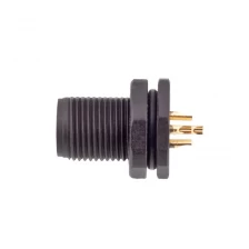 China M12 male solder cup panel mount connector manufacturer