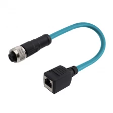 China Cat5e M12 4 pole D code pair twisted Shielded ethernet Cable - COPY - vfi3br Hersteller