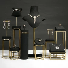 porcelana Soportes de marco de metal, accesorios de exhibición de joyería de microfibra, escaparate de marcas lujosas fabricante
