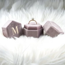 Cina colore viola morbida flanella di velluto mini confezione anello pendente orecchino scatola produttore