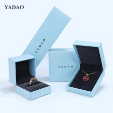 China 2023 nova caixa de embalagem de joias em combinação de cores azul e cinza fabricante