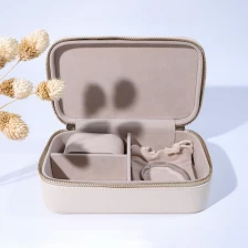 porcelana Caja de embalaje de joyería con cremallera, caja de joyería de plástico envuelta en cuero de pu, caja de embalaje de reloj fabricante