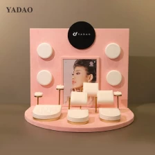 Cina materiale scamosciato stile magnetico stile fashion bianco rosa combina gioielleria negozio set di oggetti di scena produttore
