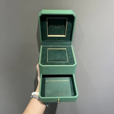 China customize watch box green color watch packaging box gift box watch drawer box manufacturer