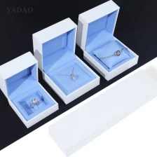China Classic design pure white blue color matching rings diamond bangle packaging box manufacturer