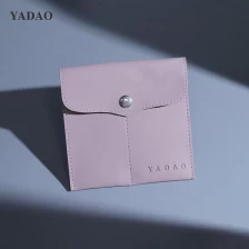 China jewelry safe organized with stylish purple leather jewelry pouch bag manufacturer