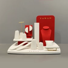 China customize window jewelry display set microfiber jewelry display props display ring earring pendant  manufacturer
