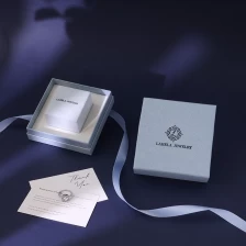 China customize blue color cardboard gift packaging box ring box plastic box jewelry packaging gift box manufacturer