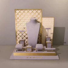 Cina Display di gioielli per finestre di fascia alta set di gioielli in vetrina Visualizzazione Visualizza in microfibra Visualizza in pendant Overing Display produttore