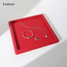 Cina Personalizza gioielli di gioielli color rosso gioielli che servono il vassoio di gioielleria di colletti vassoio da banco  produttore