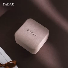 China high quality jewelry box microfiber plastic pendant packaging jewelry box with offset logo finish manufacturer