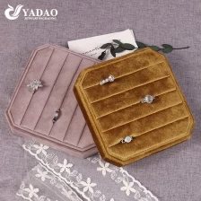 Chine plateau en velours doux plateau de bijoux en orage en bois affichage en bois boucles d'oreilles fabricant