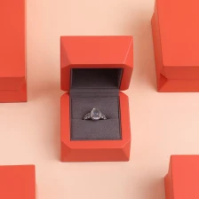 China wholesales quality wooden box matt lacquer painting jewelry packaging box ring box manufacturer