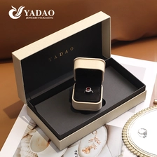 China Luxury Champagne Jewelry Box for Ring Pendant Bracelet Earring Storage Packaging manufacturer