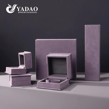 China Lavender Cloud Suede Jewelry Box for Your Jewelry Brand manufacturer