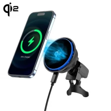 porcelana Ventilador inalámbrico del cargador del coche de Qi2 15W 20W que refresca el cargador inalámbrico del coche fabricante