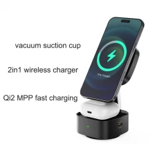porcelana Soporte magnético para teléfono de coche con ventosa magnética de vacío eléctrico, soporte magnético para ventosa para coche, rotación de 360 ​​°, soporte magnético para teléfono con ventosa eléctrica fabricante