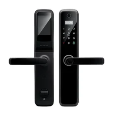 China China Factory Smart Fingerprint Password RF Card Wifi Door Lock With Camera Door Lock manufacturer