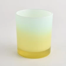 China 8oz glass candle holders with ombre finish manufacturer