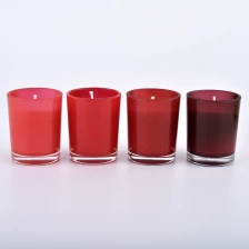 China votive glass candle holders colored small vessels manufacturer