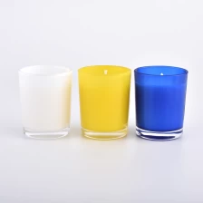 China small glass jars for candle making custom color and prints manufacturer